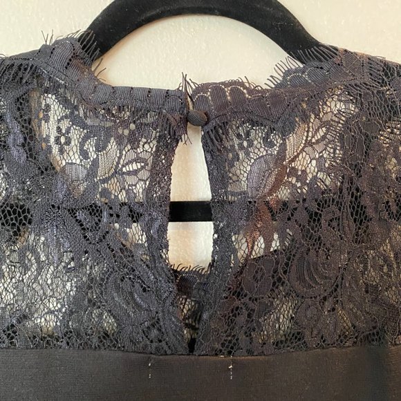 Maurices Lace Inset Ponte Dress Black - Picture 4 of 10